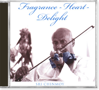 Sri Chinmoy mit blauer Ennemoser-Geige